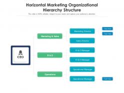 Horizontal marketing organizational hierarchy structure
