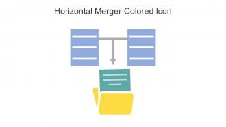 Horizontal Merger Colored Icon In Powerpoint Pptx Png And Editable Eps Format