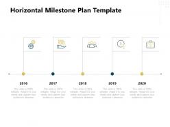 Horizontal Milestone Plan 2016 To 2020 Ppt Powerpoint Presentation File