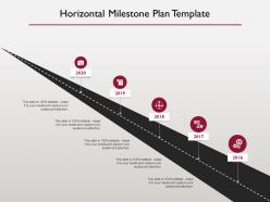 Horizontal milestone plan marketing ppt powerpoint presentation skills