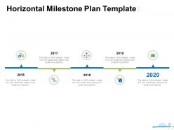 Horizontal milestone plan template ppt powerpoint presentation gallery shapes