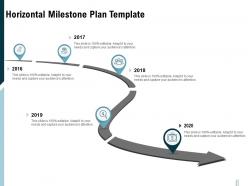 Horizontal milestone plan template ppt powerpoint presentation outline show
