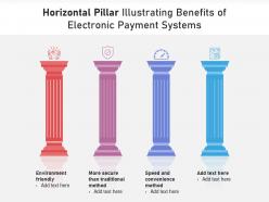 Horizontal pillar illustrating benefits of electronic payment systems