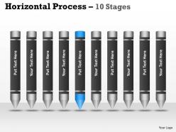 Horizontal process 10 ppt diagram 2