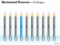 Horizontal process 10 stages diagram 1