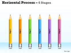 Horizontal process 6 stages colorful design 3