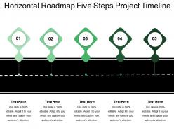 Horizontal roadmap five steps project timeline