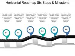 Horizontal roadmap six steps and milestone