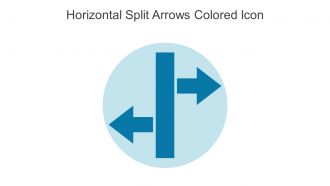 Horizontal Split Arrows Colored Icon In Powerpoint Pptx Png And Editable Eps Format