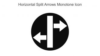 Horizontal Split Arrows Monotone Icon In Powerpoint Pptx Png And Editable Eps Format