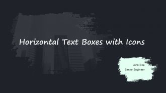 Horizontal Text Boxes With Icons PPT Summary ACP