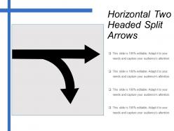 Horizontal two headed split arrows