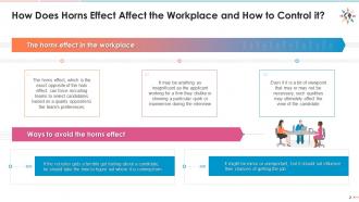 Horns effect and its implications on workplace edu ppt