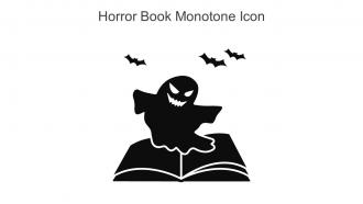 Horror Book Monotone Icon In Powerpoint Pptx Png And Editable Eps Format