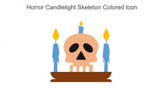 Horror Candlelight Skeleton Colored Icon In Powerpoint Pptx Png And Editable Eps Format