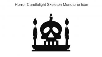 Horror Candlelight Skeleton Monotone Icon In Powerpoint Pptx Png And Editable Eps Format