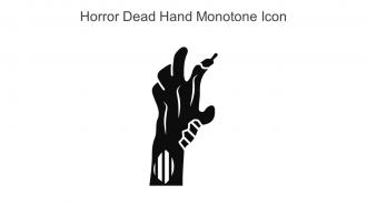 Horror Dead Hand Monotone Icon In Powerpoint Pptx Png And Editable Eps Format