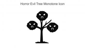 Horror Evil Tree Monotone Icon In Powerpoint Pptx Png And Editable Eps Format