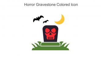 Horror Gravestone Colored Icon In Powerpoint Pptx Png And Editable Eps Format