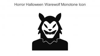 Horror Halloween Warewolf Monotone Icon In Powerpoint Pptx Png And Editable Eps Format