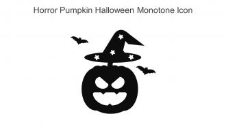 Horror Pumpkin Halloween Monotone Icon In Powerpoint Pptx Png And Editable Eps Format