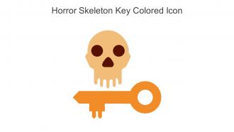 Horror Skeleton Key Colored Icon In Powerpoint Pptx Png And Editable Eps Format