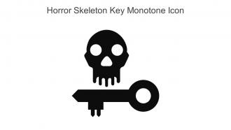 Horror Skeleton Key Monotone Icon In Powerpoint Pptx Png And Editable Eps Format