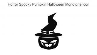 Horror Spooky Pumpkin Halloween Monotone Icon In Powerpoint Pptx Png And Editable Eps Format
