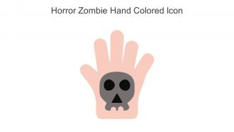 Horror Zombie Hand Colored Icon In Powerpoint Pptx Png And Editable Eps Format