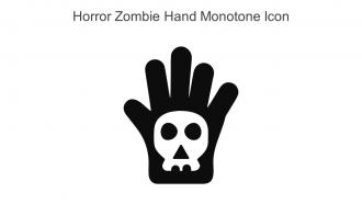Horror Zombie Hand Monotone Icon In Powerpoint Pptx Png And Editable Eps Format