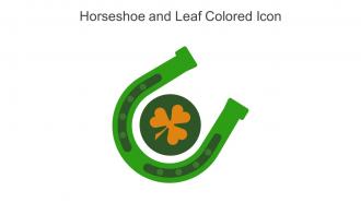Horseshoe And Leaf Colored Icon In Powerpoint Pptx Png And Editable Eps Format