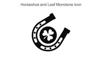 Horseshoe And Leaf Monotone Icon In Powerpoint Pptx Png And Editable Eps Format