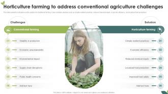 Horticulture Farming To Address Advancing Horticulture Modern Ppt Slide Agri SS