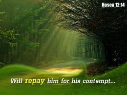 Hosea 12 14 will repay him for his contempt powerpoint church sermon