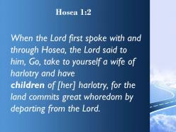 Hosea 1 2 the lord began to speak through powerpoint church sermon