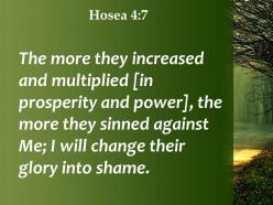 Hosea 4 7 their glorious god powerpoint church sermon
