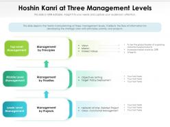 Hoshin kanri at three management levels