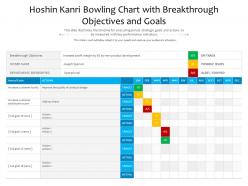 Hoshin kanri bowling chart with breakthrough objectives and goals