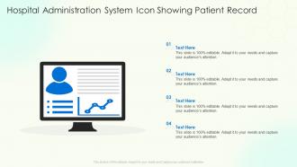 Hospital Administration System Icon Showing Patient Record