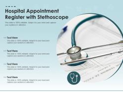 Hospital appointment register with stethoscope