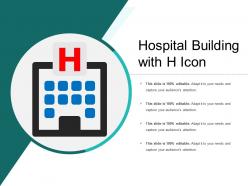 Hospital building with h icon