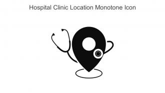 Hospital Clinic Location Monotone Icon In Powerpoint Pptx Png And Editable Eps Format