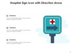Hospital Icon Location Square Various Arrow Prescription