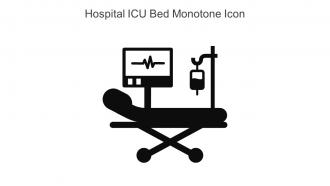 Hospital ICU Bed Monotone Icon In Powerpoint Pptx Png And Editable Eps Format