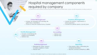 Hospital Management Components Advancement In Hospital Management System