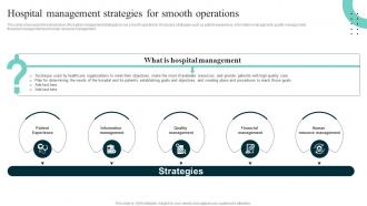 Hospital Management Strategies For Improving Hospital Management For Increased Efficiency Strategy SS V