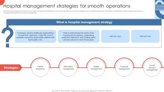 Hospital Management Strategies For Smooth Strategies For Enhancing Hospital Strategy SS V