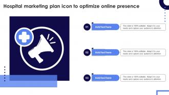 Hospital Marketing Plan Icon To Optimize Online Presence