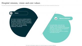Hospital Mission Vision And Core Improving Hospital Management For Increased Efficiency Strategy SS V