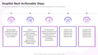 Hospital Next Actionable Steps Feasibility Study Templates For Different Projects